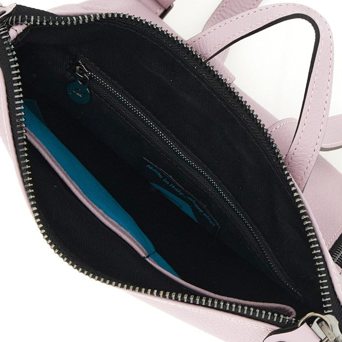 Gabs Lilac Leather Backpack With Zip Closure