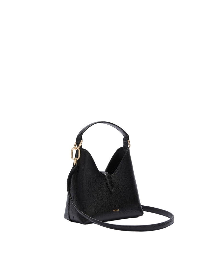 Furla Iride Mini Leather Bag, Black