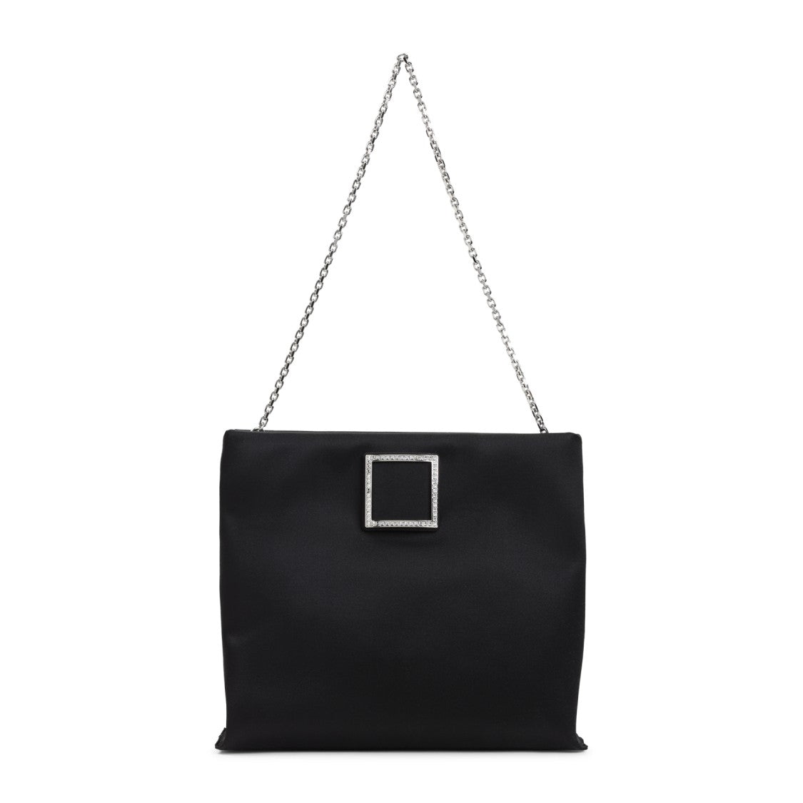 Roger Vivier Satin And Crystal-Embellished Clutch