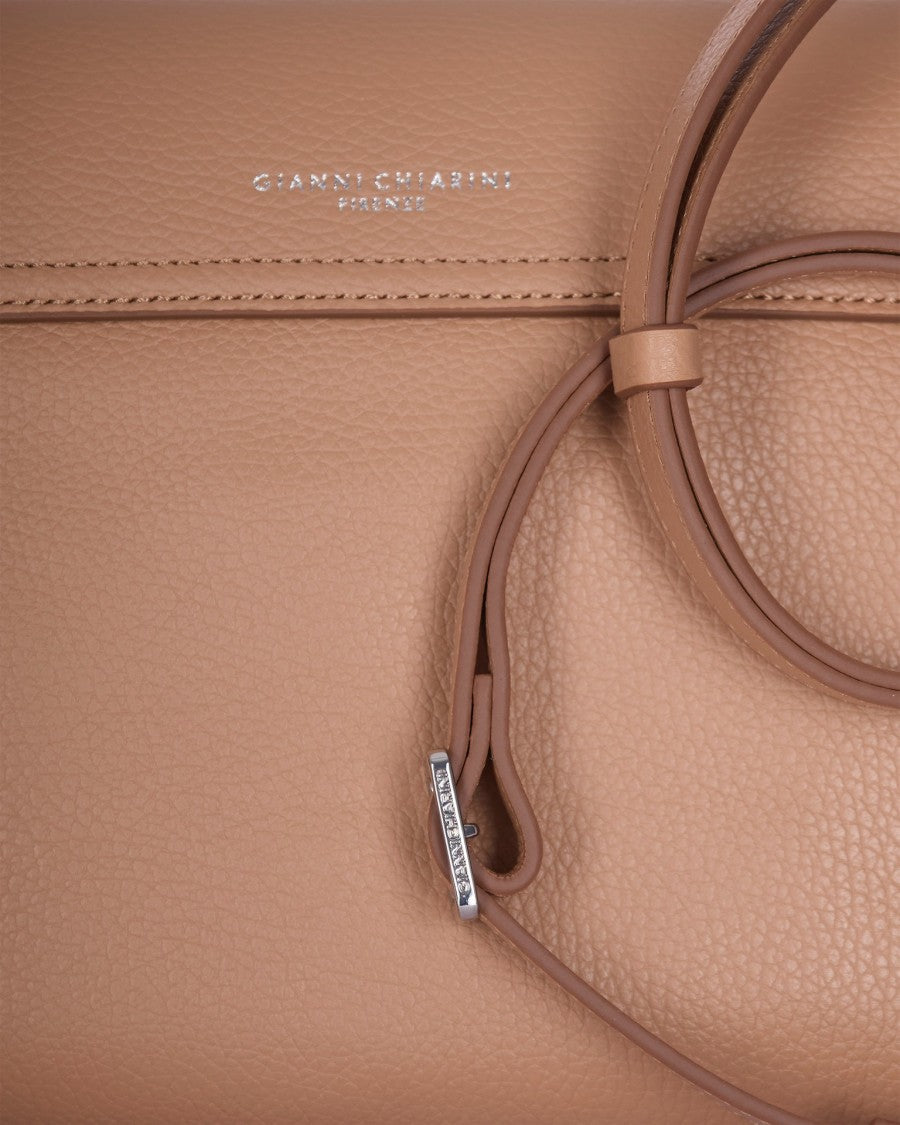 Gianni Chiarini Pebbled Leather Shoulder Bag With Adjustable Strap