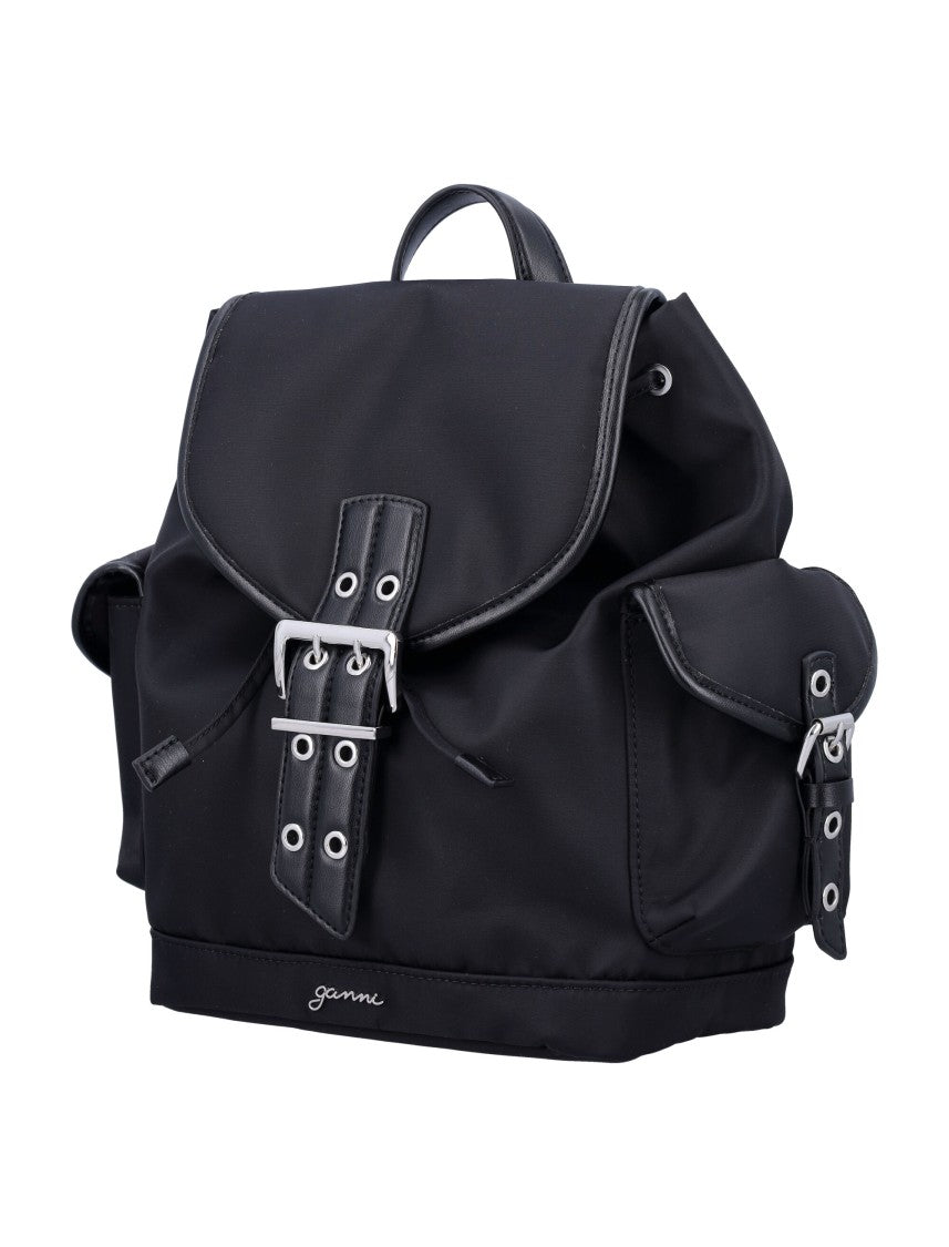Ganni Small Bucky Nylon Backpack