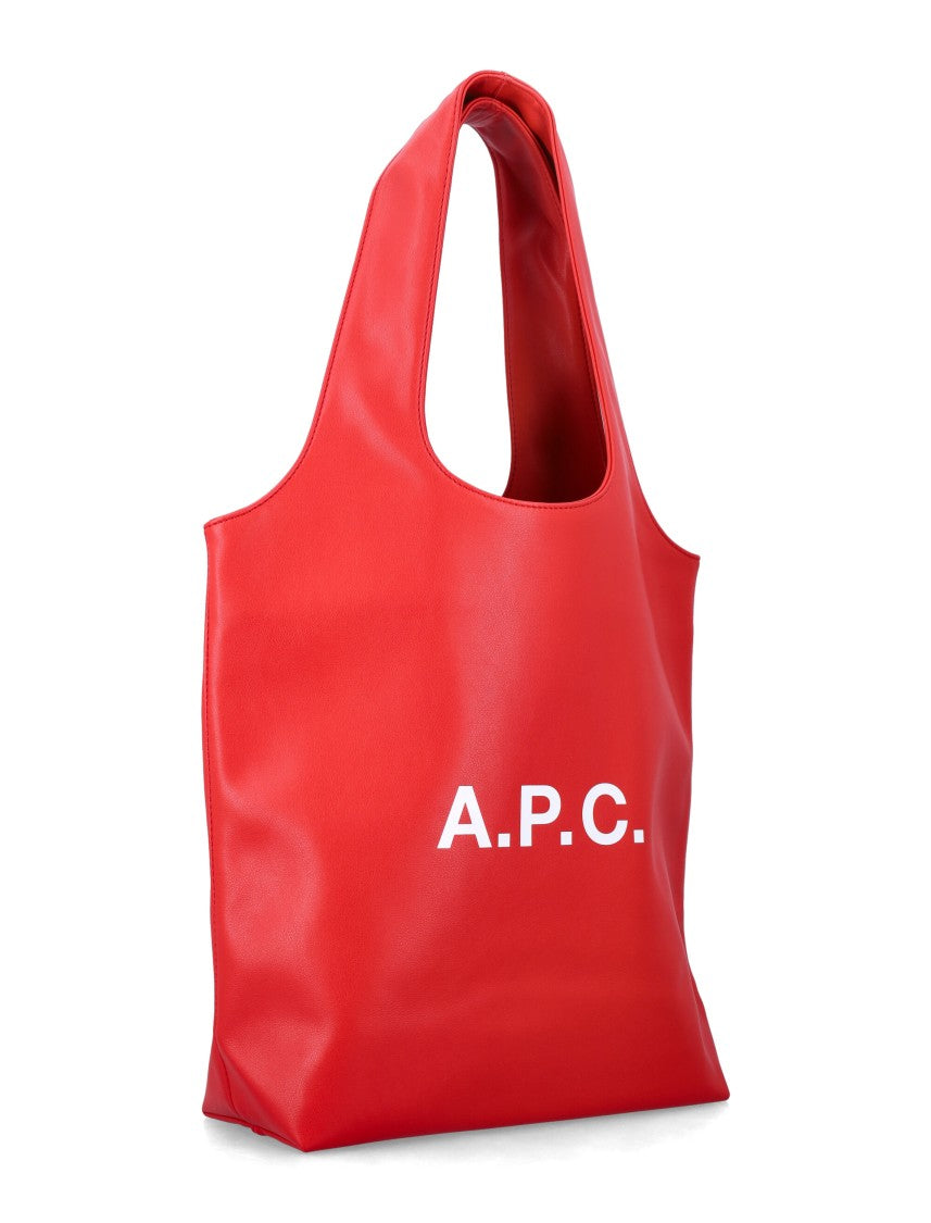 A.P.C. Ninon Small Black Faux Leather Tote