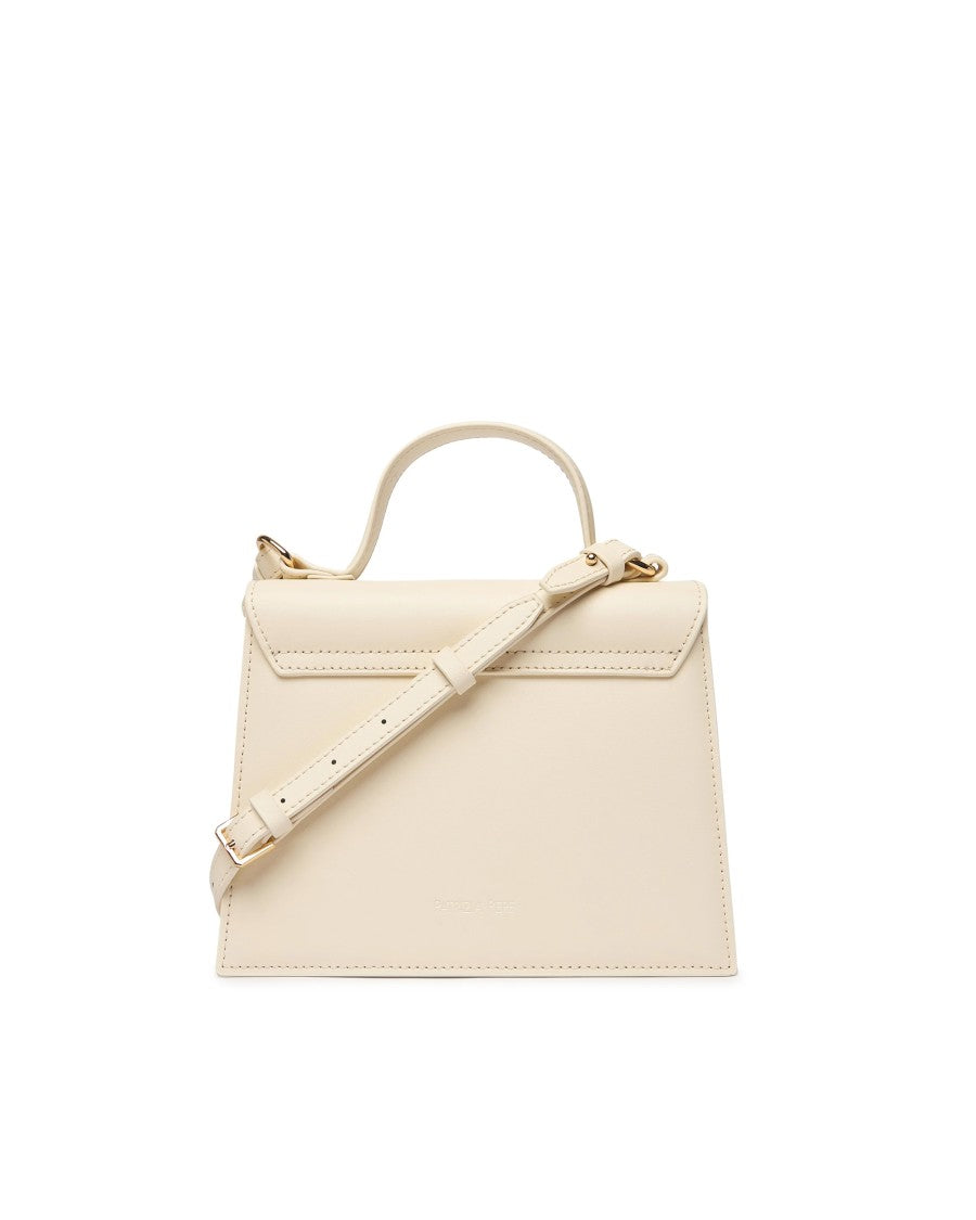 Patrizia Pepe White Wooly Top Handle Bag