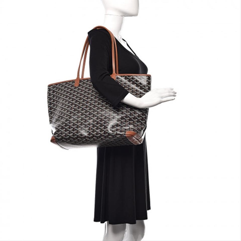 Goyard Goyardine Artois Mm Gold Black Coated Canvas Tote