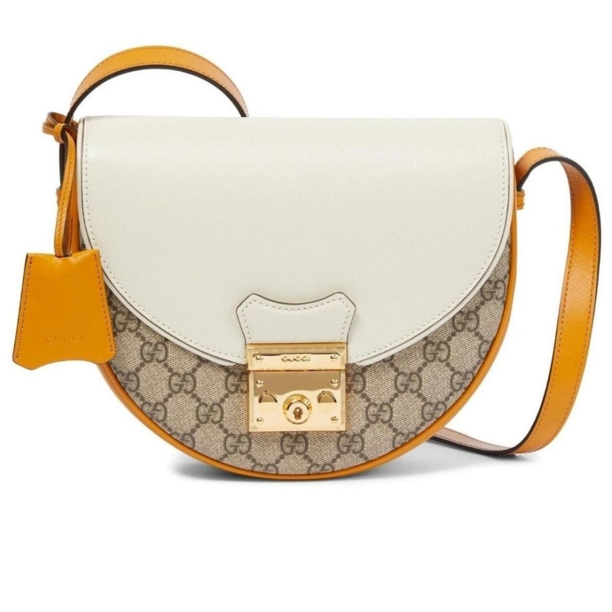 Natural Padlock GG Small Leather Shoulder Bag