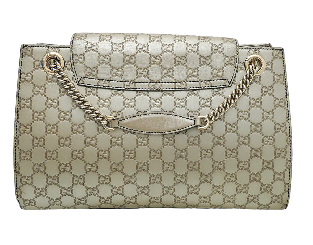 Gucci Champagne GG Guccissima Emily Large Bag
