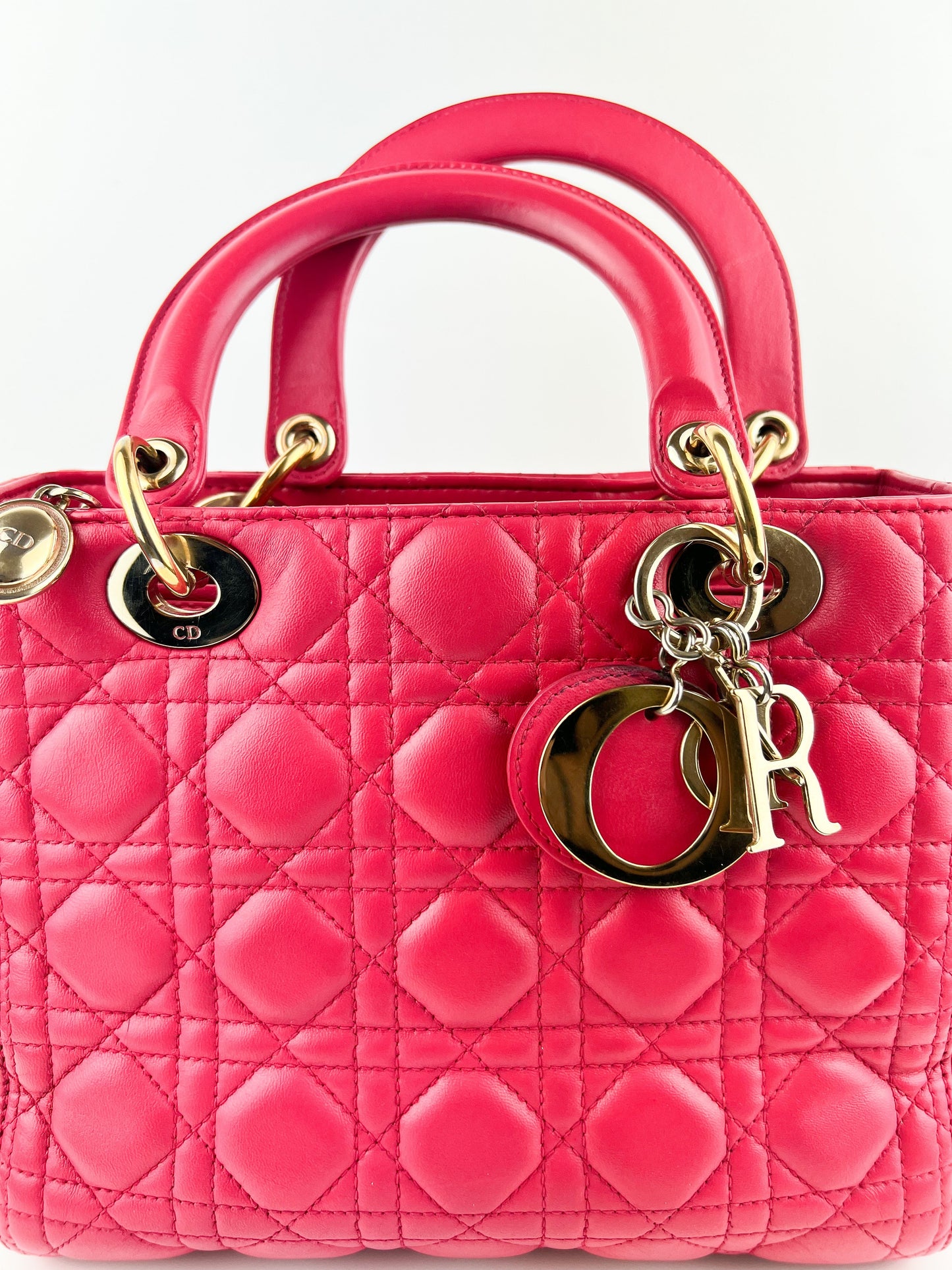 Dior Lambskin Cannage Medium Lady Dior