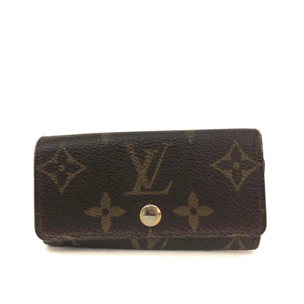 Louis Vuitton Monogram Multicles 4 Ring Key Case Brown RA2130