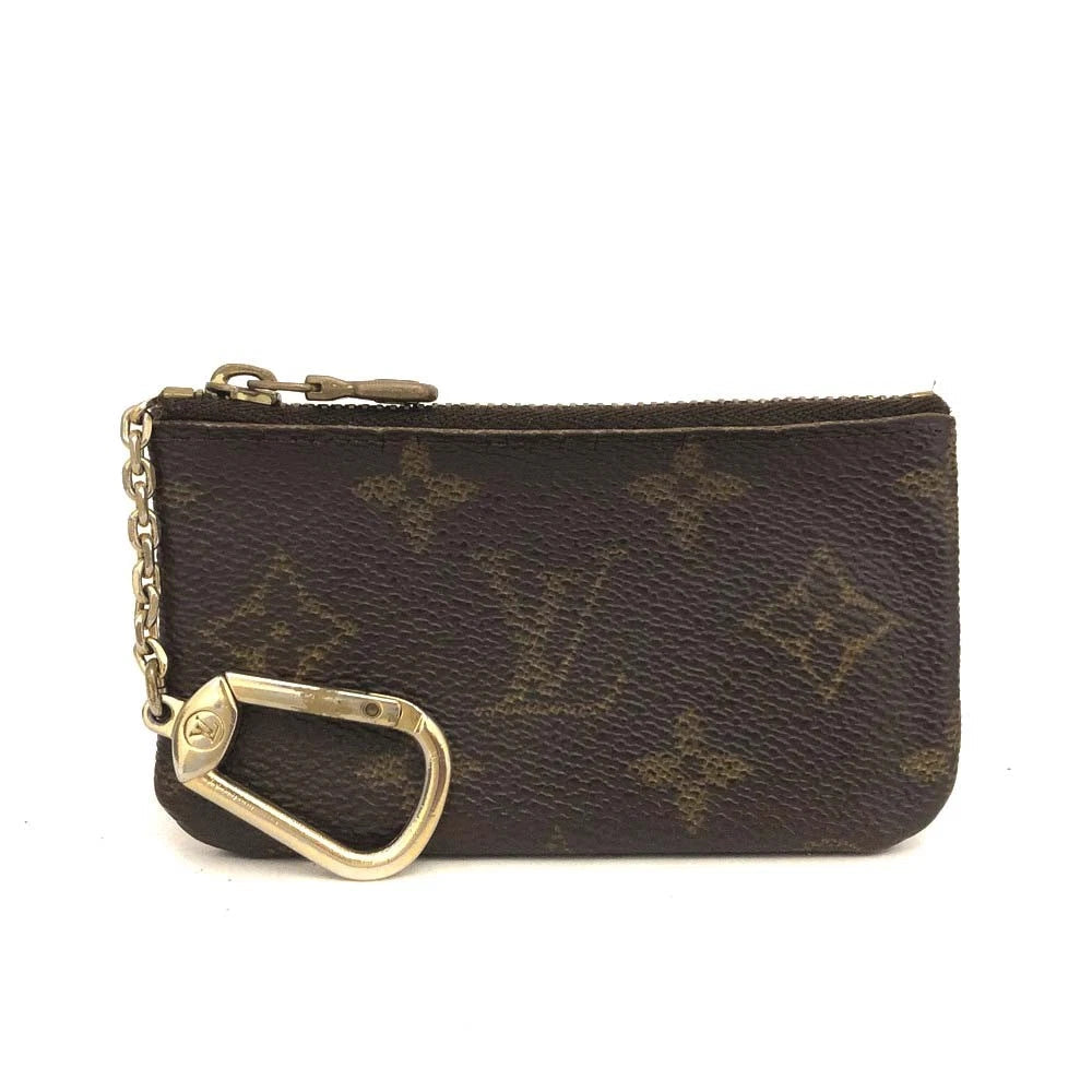 Louis Vuitton Monogram Pochette Cles Wallet Coin Purse Brown CA1020