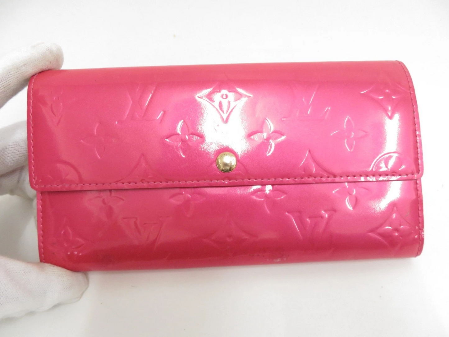 LOUIS VUITTON Monogram Vernis Portefeuille Sarah Long Wallet TH1022