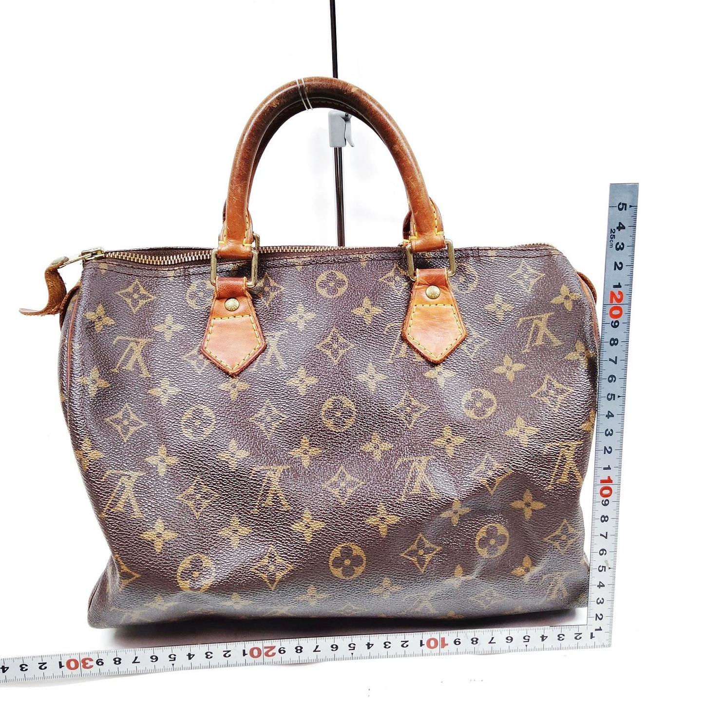 $1630 2000 Louis Vuitton LV Hand Bag Speedy 30 Brown Monogram TH0070