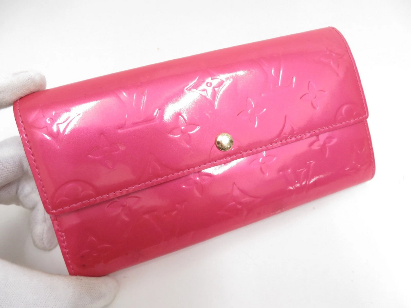 LOUIS VUITTON Monogram Vernis Portefeuille Sarah Long Wallet TH1022
