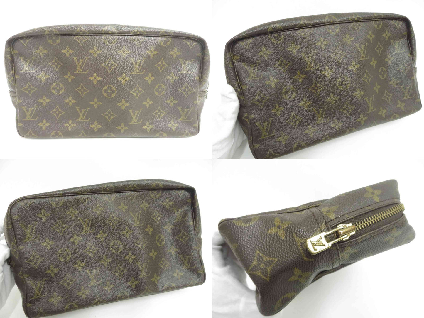 $600 1988 Louis Vuitton Monogram Trousse Toilette 28 Clutch Pouch Bag 884NO