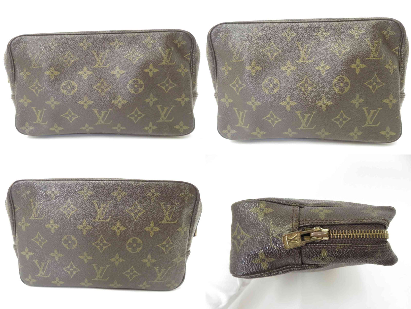 $600 1986 Louis Vuitton Monogram Trousse Toilette 23 Clutch Pouch Bag 861TH
