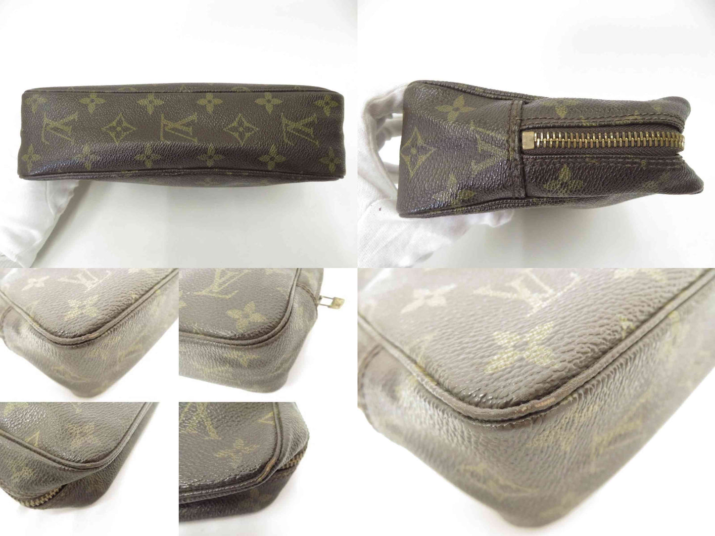 $600 1986 Louis Vuitton Monogram Trousse Toilette 23 Clutch Pouch Bag 861TH