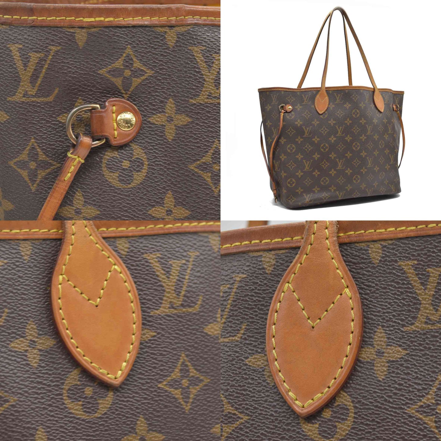 $2170 Louis Vuitton  Monogram Neo Neverfull MM Mimosa TJ4154