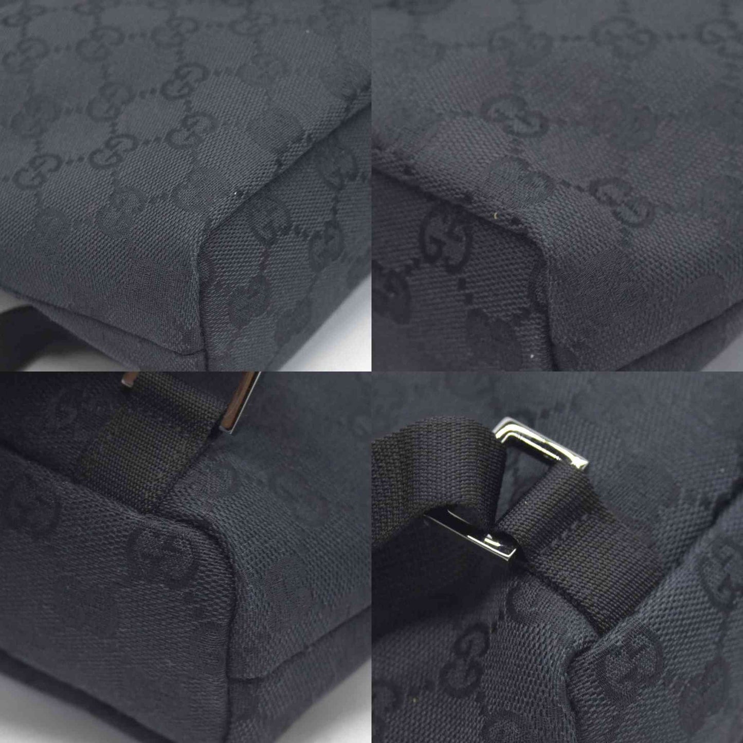 $1500 GUCCI GG Backpack  Black Jacquard Leather