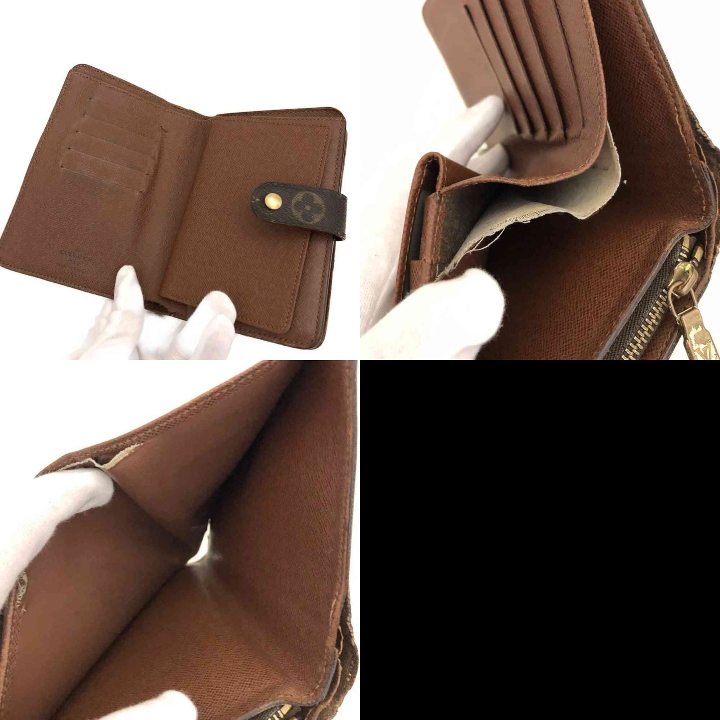 Louis Vuitton Monogram Porte Papier Zippe Bifold Wallet Brown SP0083