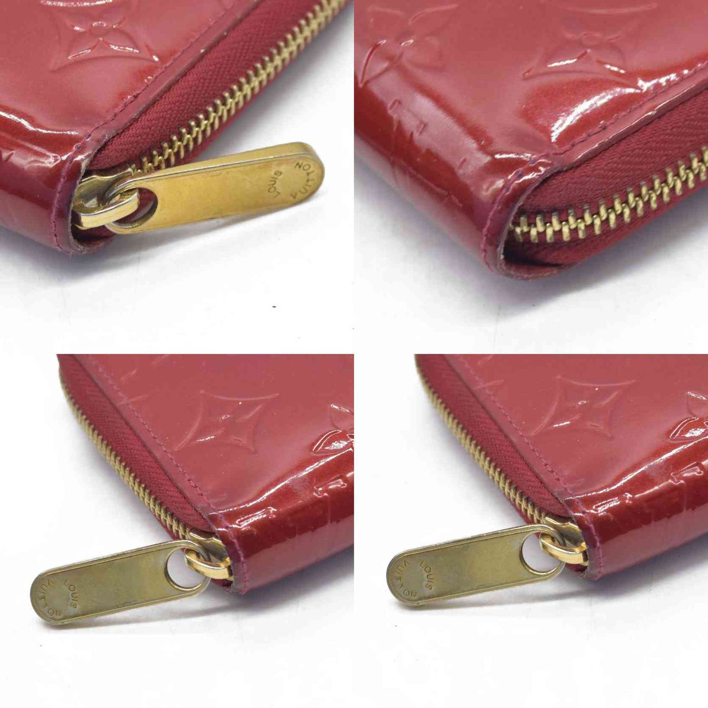 $970 Louis Vuitton Pomme d'Amour Monogram Vernis Zippy Wallet CONSIGNMENT