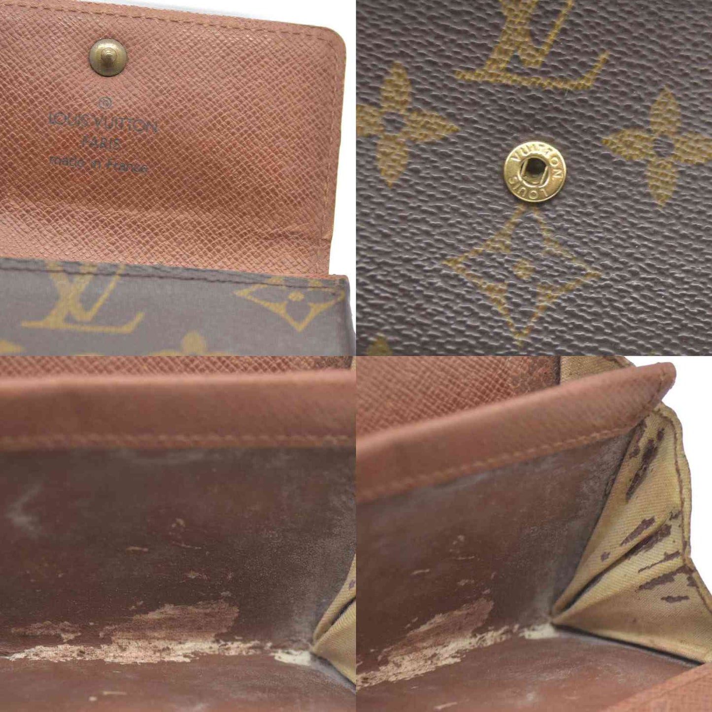Louis Vuitton Monogram Porte-Monnaie Plat Coin Purse MI1919