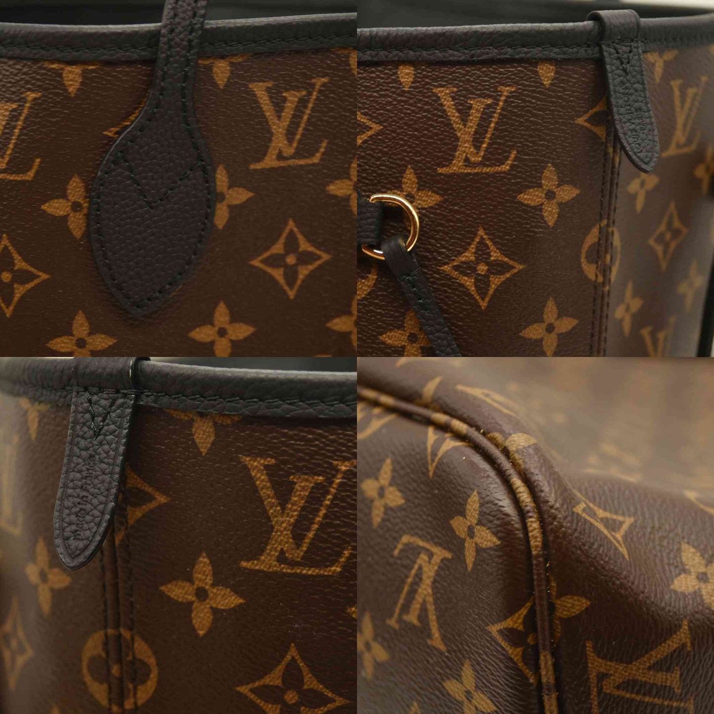 Louis Vuitton Monogram Calfskin Neo Neverfull Inside Out MM Black