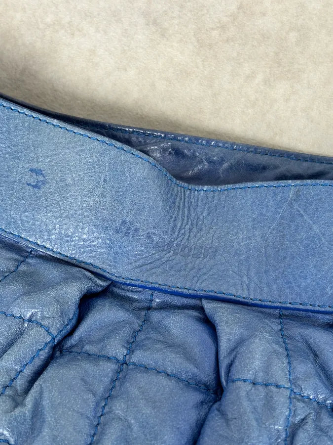 Jil Sander Blue Leather Handle Bag