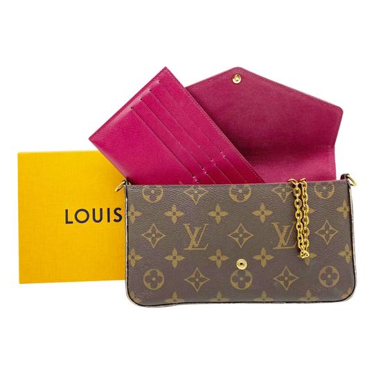 Louis Vuitton Pochette Felicie Pivoine Brown Monogram Canvas Cross Body Bag