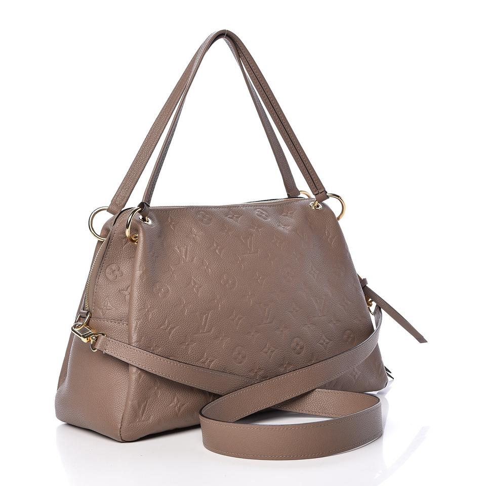 Louis Vuitton Ponthieu Taupe Glace Beige Monogram Empreinte Leather Tote
