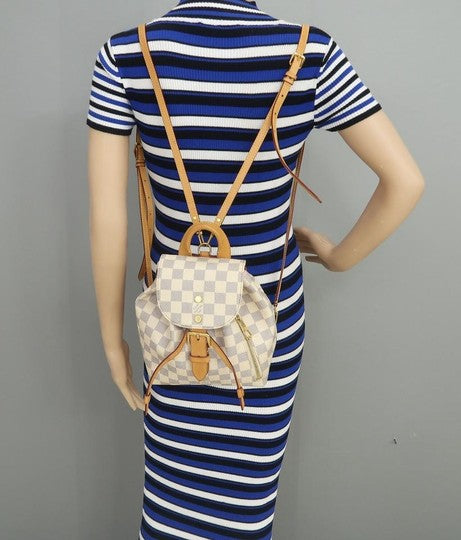 Louis Vuitton Sperone Damier Azur Bb White Canvas Backpack