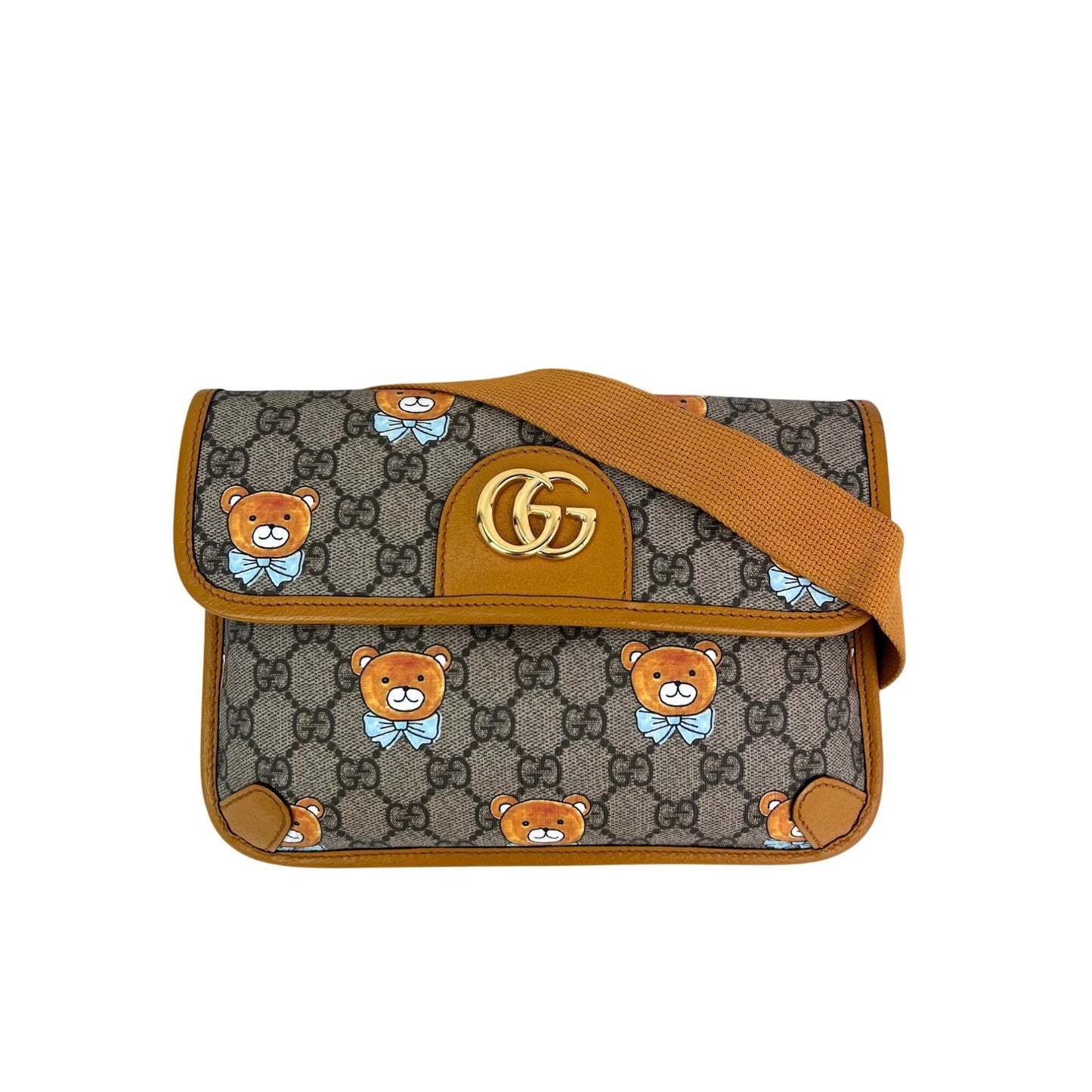 Gucci XKai GG Supreme Slim Vintage Sun Oil Bear Belt Bag