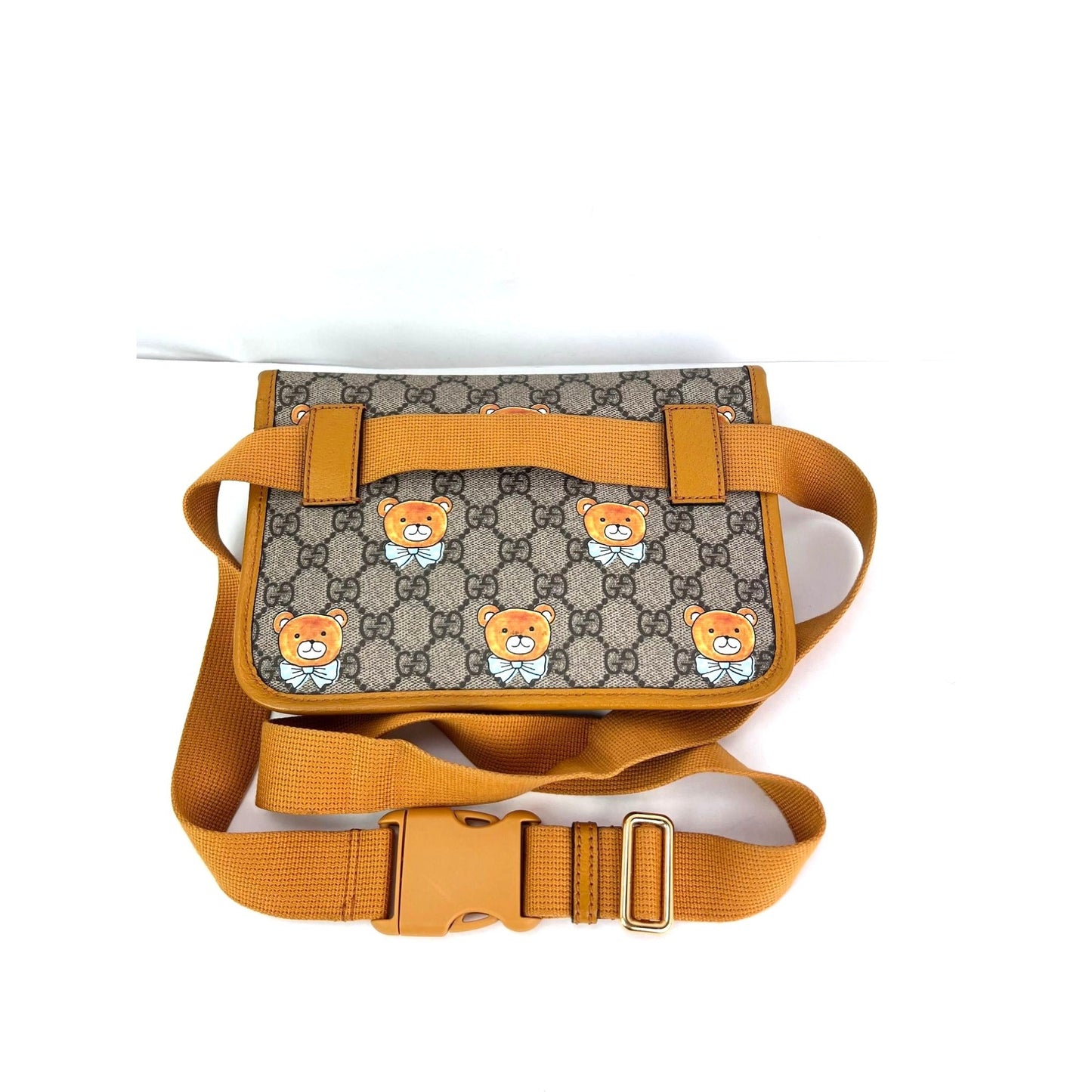 Gucci XKai GG Supreme Slim Vintage Sun Oil Bear Belt Bag