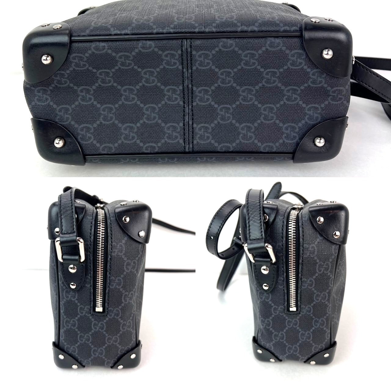 Gucci GG Supreme Selleria Messenger Bag