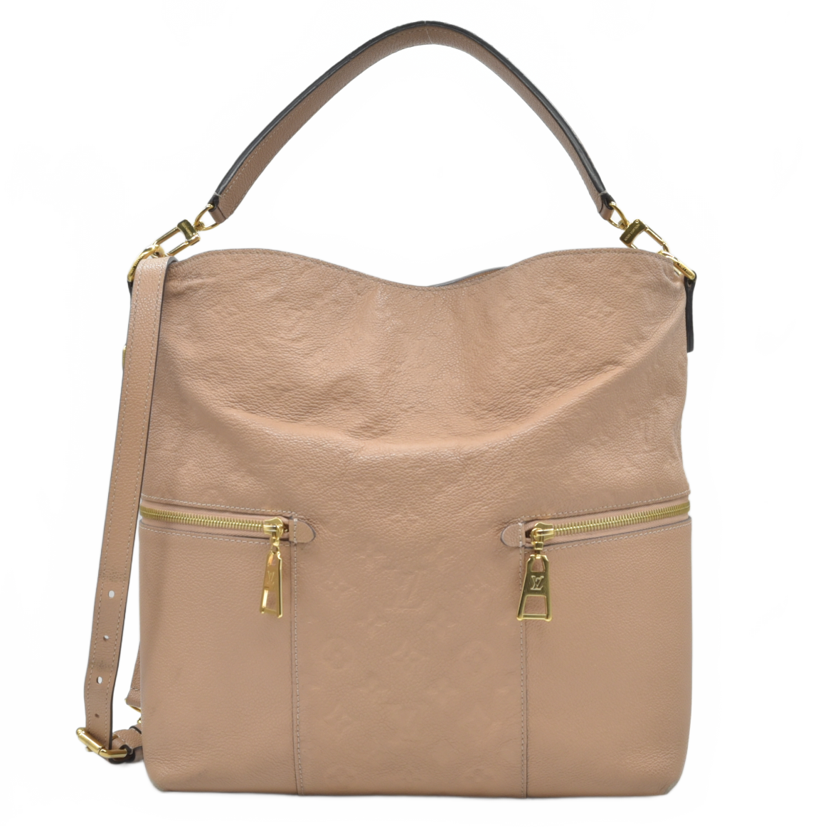 2018 $2930 Louis Vuitton Empreinte Melie Beige Leather Monogram Shoulder Bag SD0198