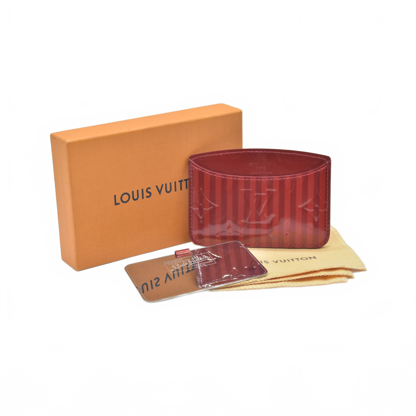 $400 2011 Louis Vuitton Etui Mirror Case Limited Edition Monogram Vernis Rayures TS4171