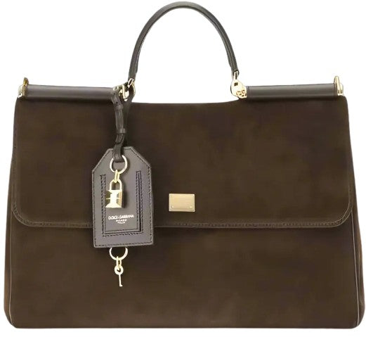 Dolce & Gabbana My Sicily Suede Top Handle Bag