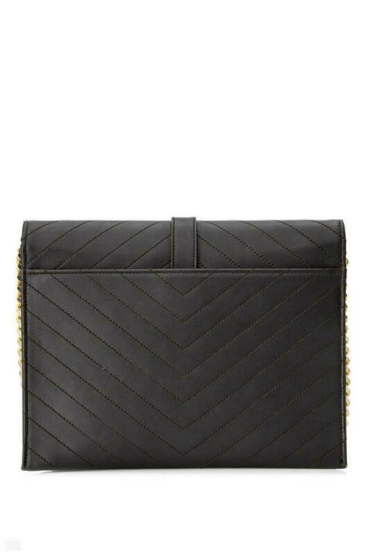 Saint Laurent Monogram Envelope Crossbody Matelasse Burgundy Leather Shoulder Bag