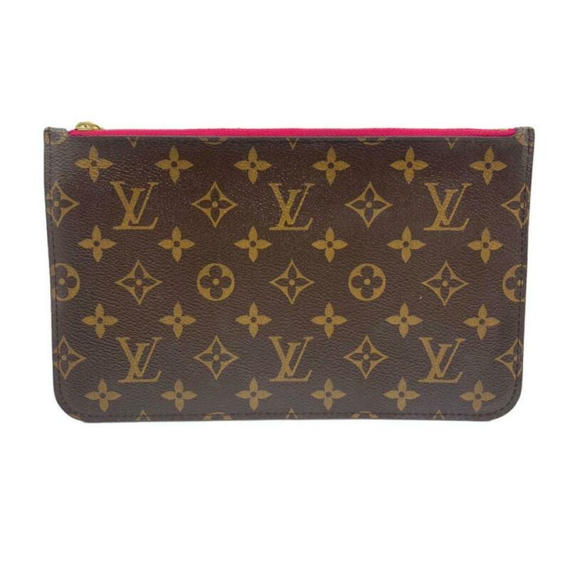 Louis Vuitton Neverfull Pochette Mm Gm Pivoine Pink Brown Monogram Canvas