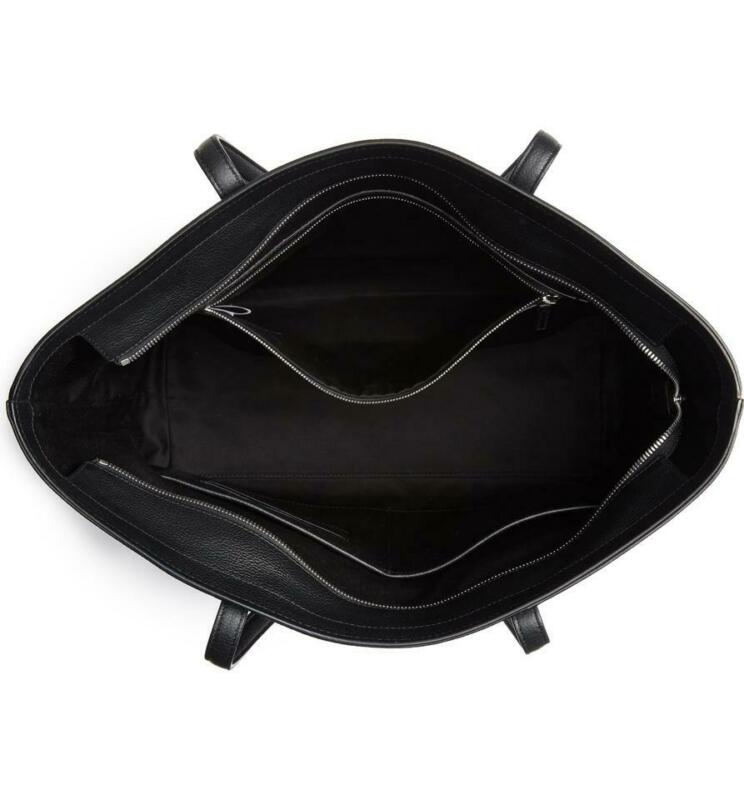 MCM Wilder Visetos Shopper Black Leather Tote