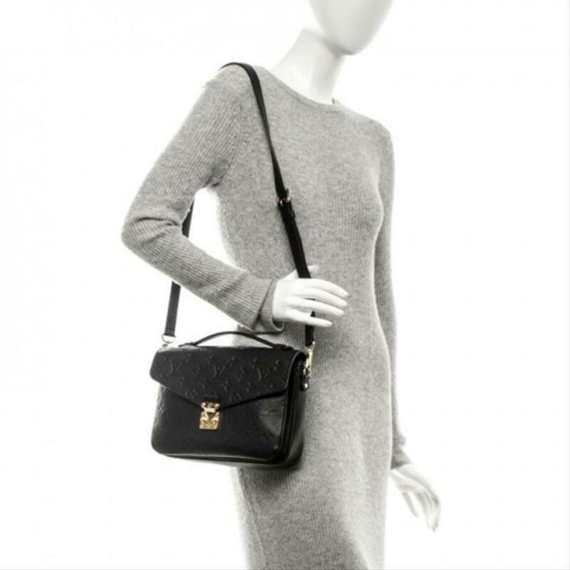 Louis Vuitton Pochette Metis Black Monogram Empreinte Leather Shoulder Bag
