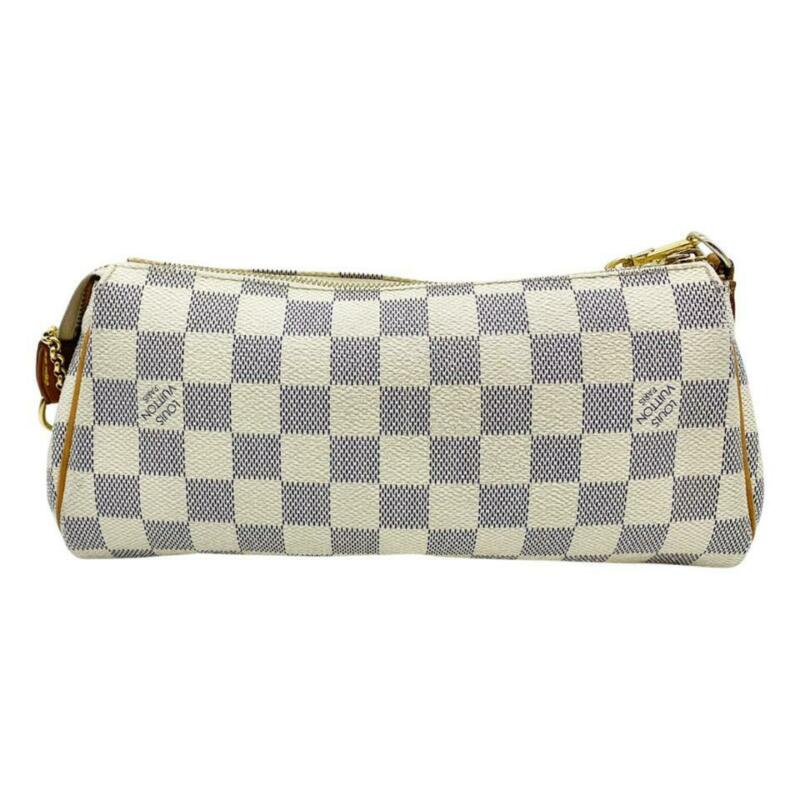 Louis Vuitton Pochette Eva White Damier Azur Canvas Cross Body Bag
