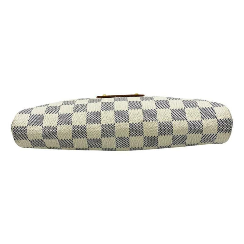 Louis Vuitton Pochette Eva White Damier Azur Canvas Cross Body Bag