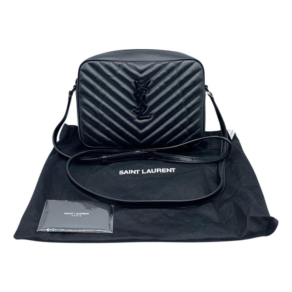 Saint Laurent Monogram Camera Lou Matelassé Calfskin Noir Black Leather Shoulder Bag