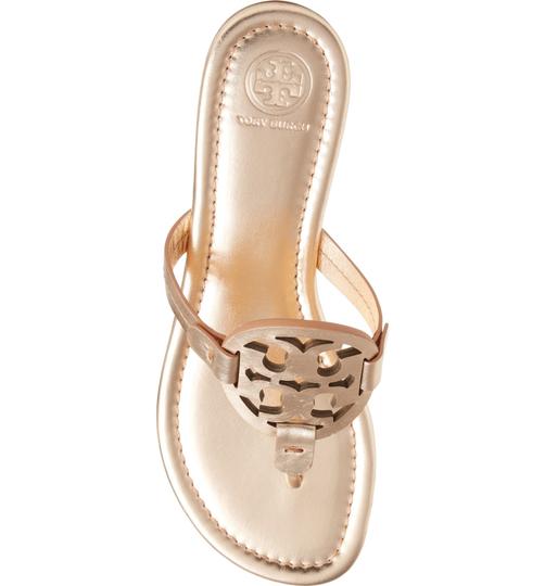 Tory Burch Pink Miller Flip Flop Rose Gold Sandals