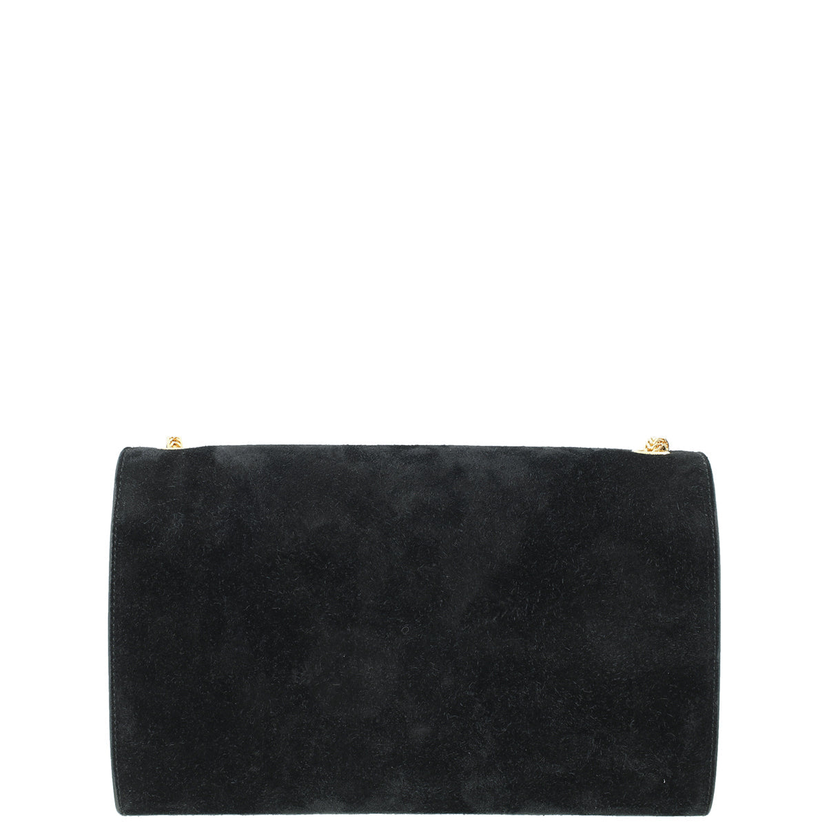 YSL Black Suede Classic Monogram Kate Tassel Medium Bag